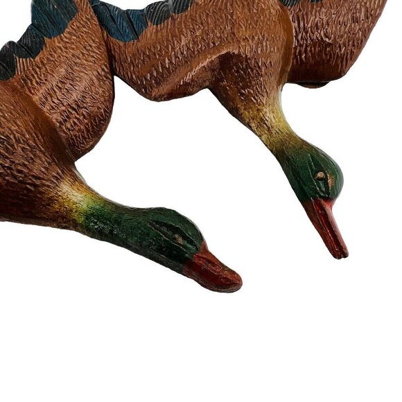 Vintage Wall Decor Geese In Flight by Syroco MCM USA Faux Wood Grain Small - Picture 2 of 10